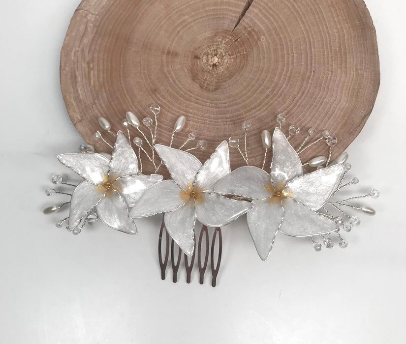 Sampaguita Flower Bridal Hair Comb