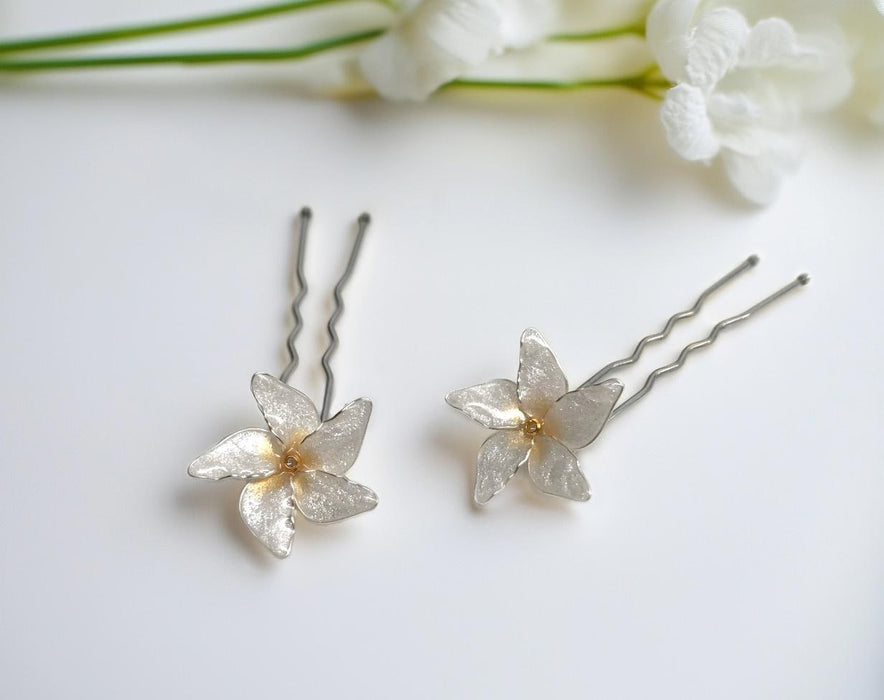 Sampaguita Flower Hair Pins: Filipino Wedding Hair Accessories