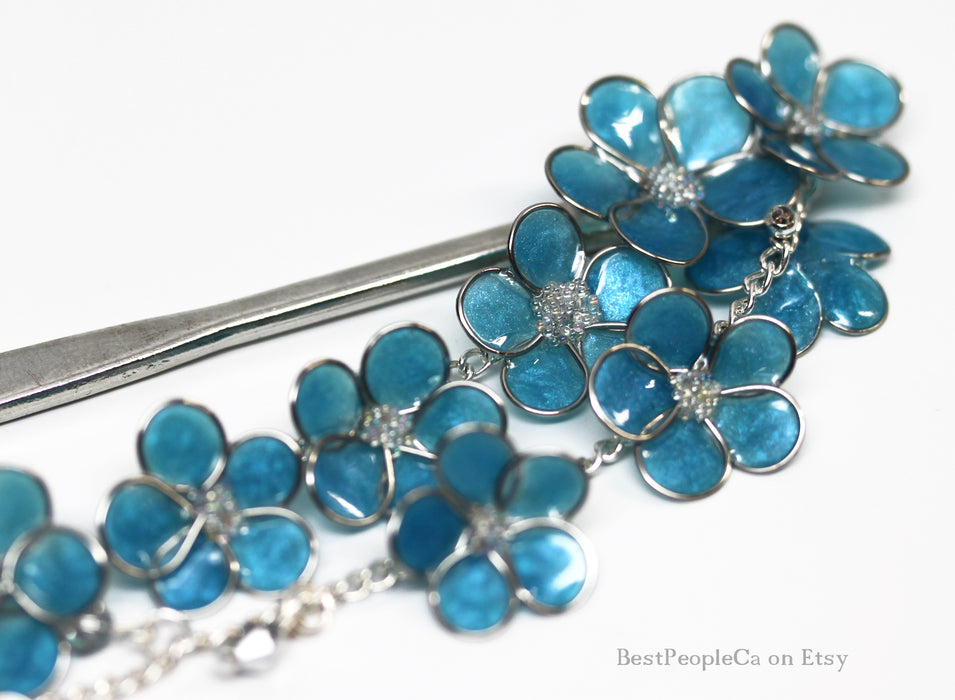 Forget-Me-Not Kanzashi Hair Stick
